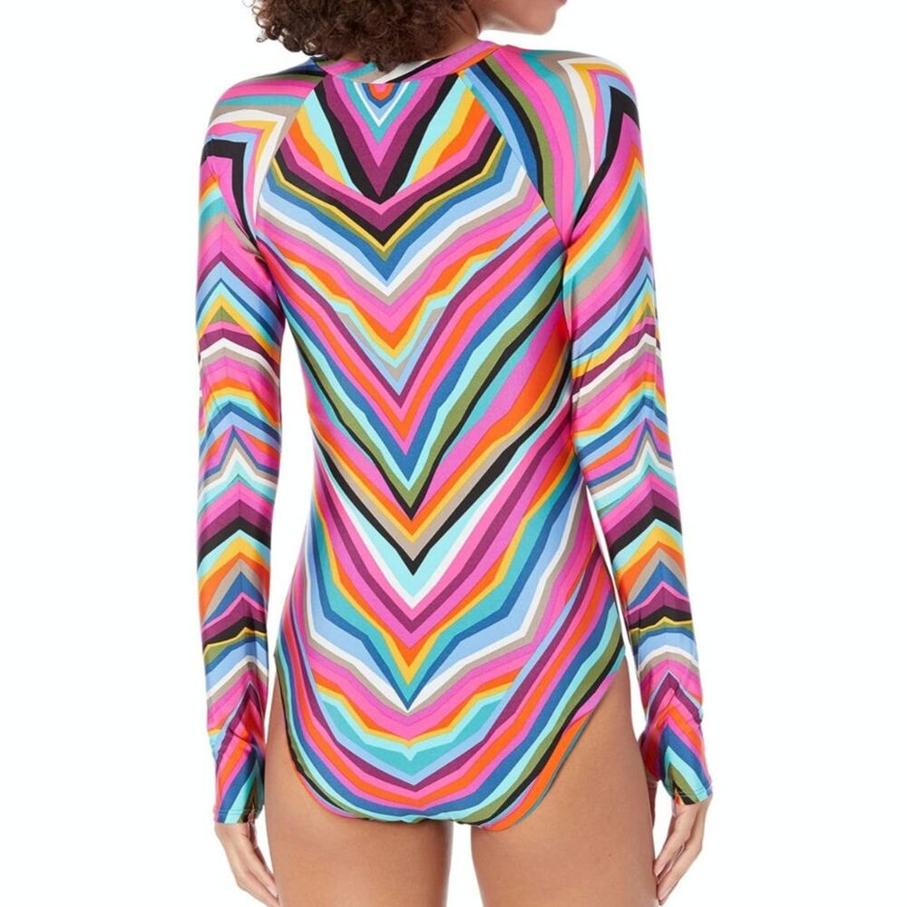 Trina Turk Louvre Paddle Suit Sz Medium - Picture 2 of 6